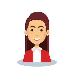 businesswoman avatar character icon vector illustration design