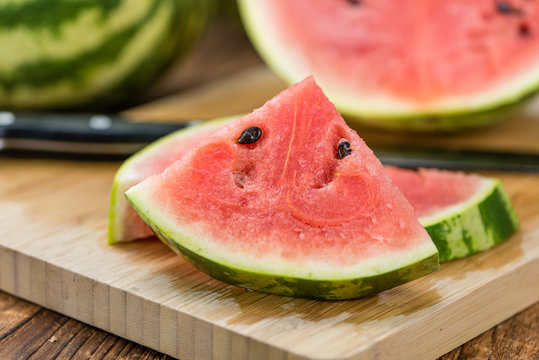 Portion of Fresh Watermelon (selective focus)