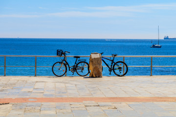 Fototapeta premium Bicicleta no Passeio Maritimo em Cascais