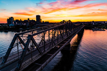 Alexandra Bridge in Ottawa Sunset
