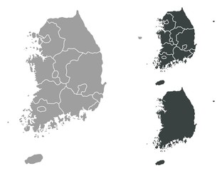Map of South Korea - obrazy, fototapety, plakaty
