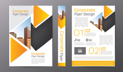 Business brochure or flyer template; annual report or book cover layout