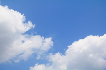 Naklejka na ściany i meble Soft blue sky with cloud art of nature beautiful and copy space for add text
