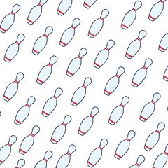 Bowling pins sport game icon vector illustration graphic design