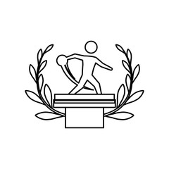 bowling cup championship icon vector illustration graphic design