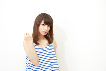 Obraz premium 女性 スタジオポートレート