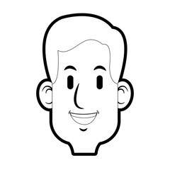 face of young happy man icon image vector illustration design 
