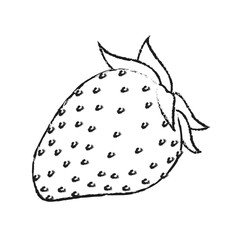 strawberry fruit icon image vector illustration design 
