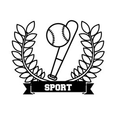 baseball sport emblem icon vector illustration design
