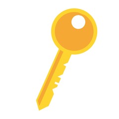 key icon over white background. colorful design. vector illustration