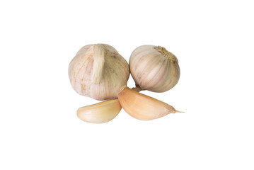 Garlic isolated on white background.