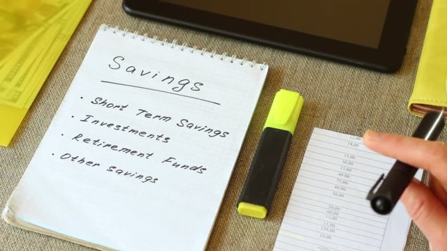 Monthly budget plan. Types of savings. Basic Personal Budget Categories. Short term savings, retirement, investments