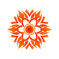 Abstract decorative element for your design. Hot flower. Fiery flower.