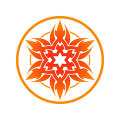 Abstract decorative element for your design. Hot flower. Fiery flower.