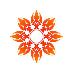 Abstract decorative element for your design. Hot flower. Fiery flower.