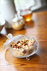 Mixed Nuts Crystal Bowl
