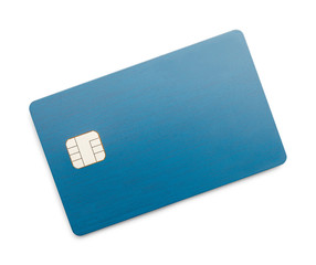 Blue Credit Card With Chip