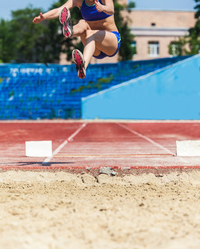 Sports competitions long jump