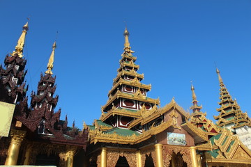 Fototapeta premium Burma Burmese Temple Temples Shrine Shrines Architecture Traditional Tradition Buddhist Buddhism Buddha Asia Asian