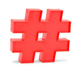 Obraz premium Red Hash Tag