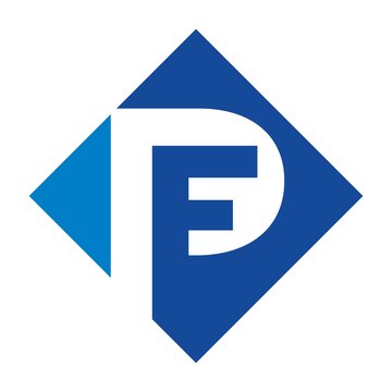 letter P and F logo vector.