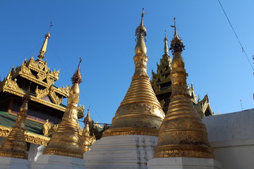 Naklejka premium A Famous Stupa in Myanmar Burma 