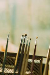 Paint Brush on a blur background