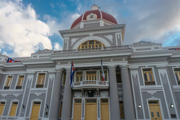 CIENFUEGOS, CUBA - DECEMBER 31, 2016: Central park view.