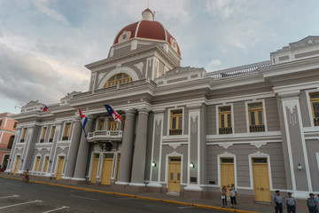 CIENFUEGOS, CUBA - DECEMBER 31, 2016: Central park view.
