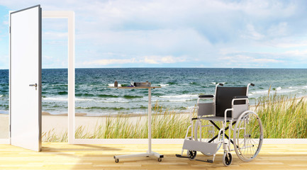 vacation for patient sea view