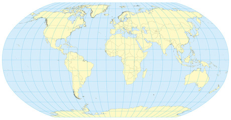 Robinson Map of the world - obrazy, fototapety, plakaty