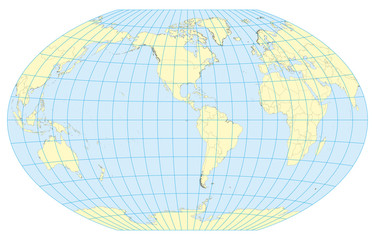 Map of the World Winkel Tripel America