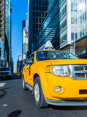 Plakat yellow cab in New York