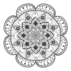 Decorative floral round mandala. Vector illustration