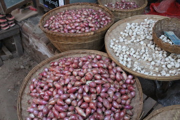 Dry Goods for Sale in a Market in Burma Myanmar Southeast Asia