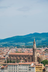 Obraz premium The Basilica of the Holy Cross in Florence, Italy