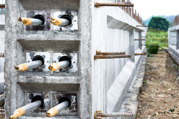 Slings connect anchor seized with Cement strong.