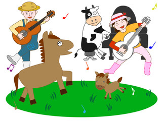 牧場のコンサート