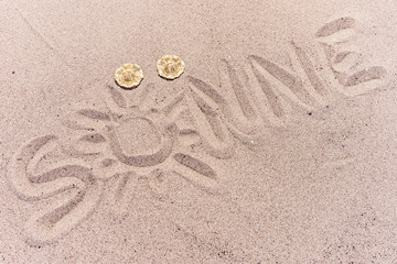 Fototapeta na wymiar Sonne, Sommer, Sand, Strand