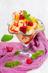 Ice cream in glass Cup