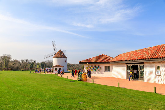 Windmill at Ecoland Theme Park in Jeju island, South Korea
