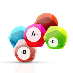 Glass modern geometrical hexagon abstract background