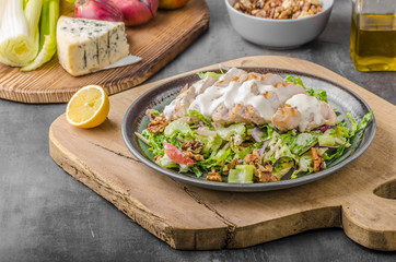 Waldorf salad with grilled chicken
