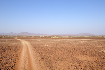 Fototapeta na wymiar Landscape in the Palmwag concession, Namibia.