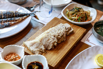 Korean traditional food, Boiled meat, Bossam