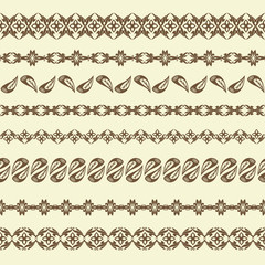 Obraz premium Traditional East style, ornamental floral elements. Mehndi pattern.