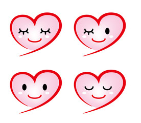 ハートの顔文字セット