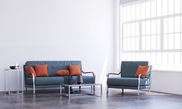 The interior design of minimal living room