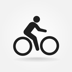 Obraz premium Cyclist icon, Bicyclist icon