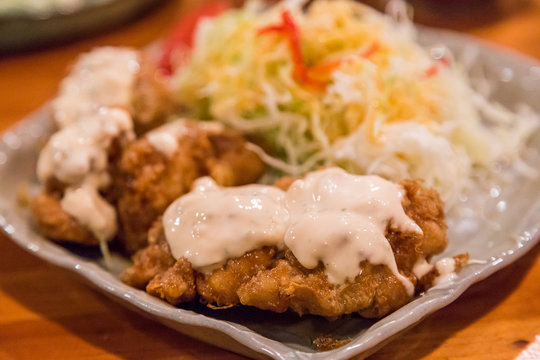 Chicken nanban - deep fired chicken with tartar sauce